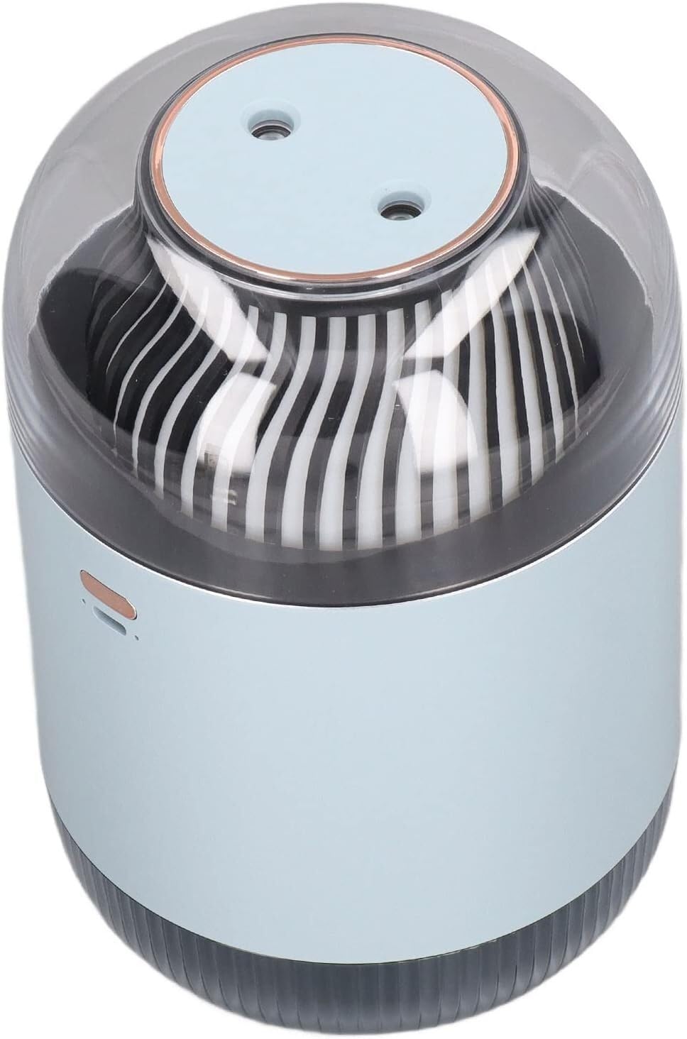 per Uso Domestico Umidificatore da scrivania Umidificatore Doppio Spray con Luce Notturna USB Ricarica Nebbia Vaporizzatore for la casa Blu