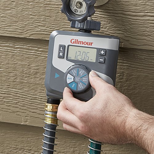 Gilmour 804014-1001 400Gtd Outlet Electronic Water Timer, Dual, Gray #TOP3