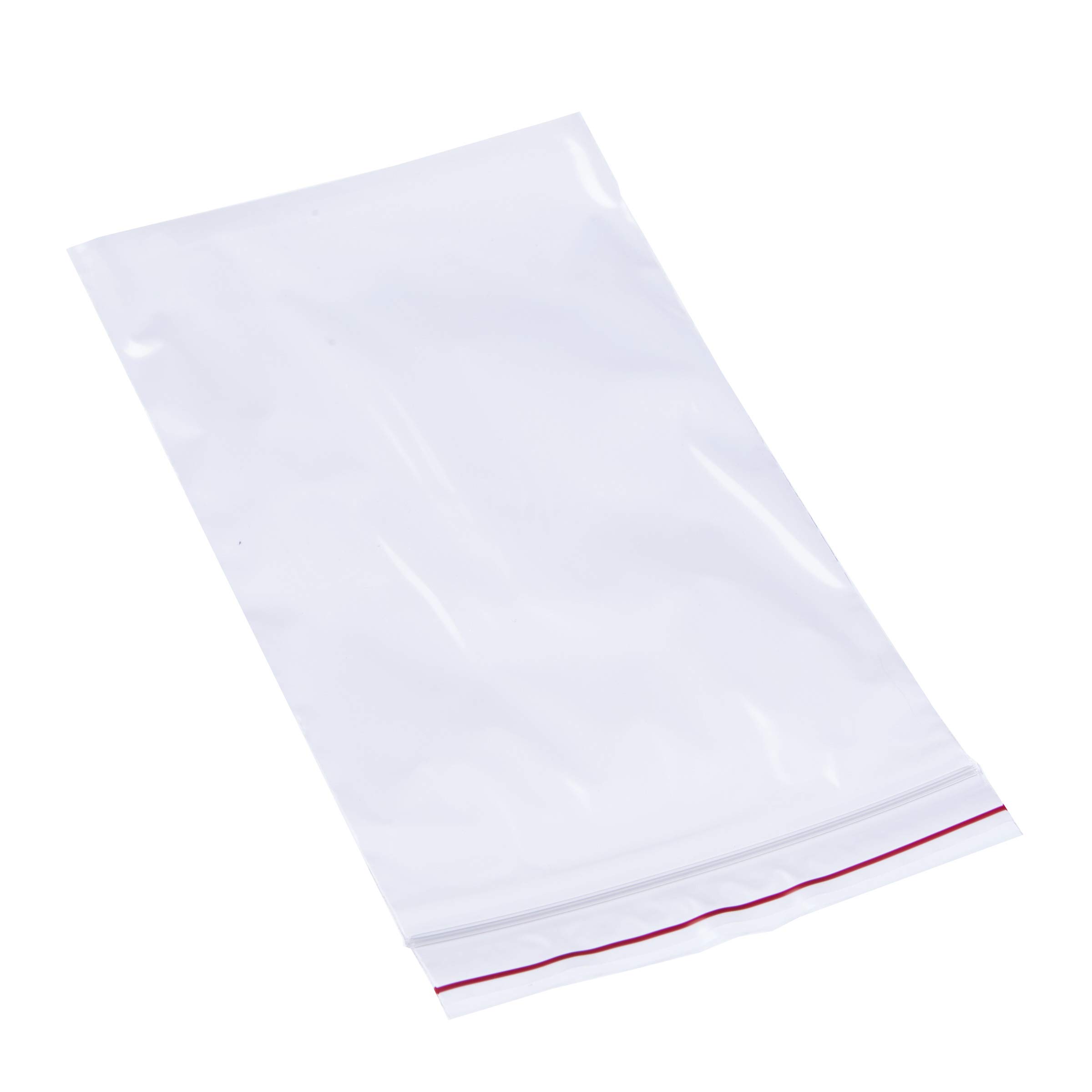 Minigrip Red Line MGRL2P0508 Polyethylene (LDPE/LLDPE Blend) Clear Reclosable Bag, 8" Length, 5" Width (Pack of 1000)
