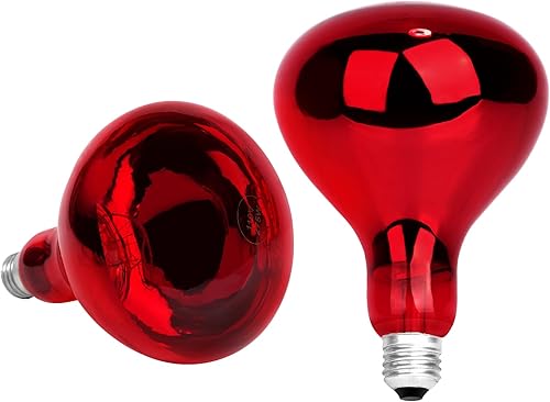 Miniatura 1 de YUNCHI Bombilla de luz roja infrarroja, bombillas de lámpara de calor roja de 275 W para cría, pollos, cachorros, servicio de alimentos, baño,