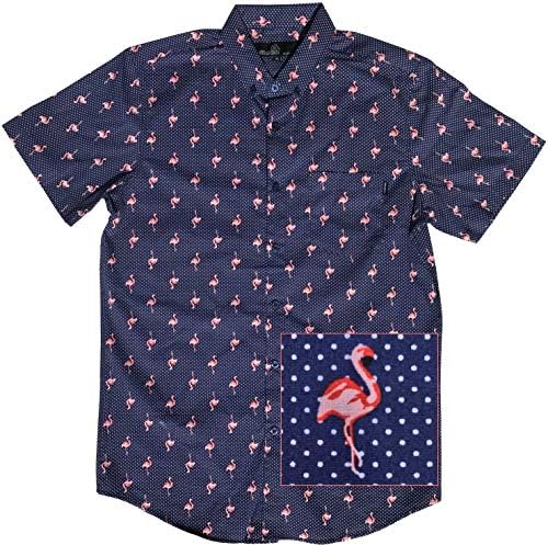 Molokai Surf Button Down Slim Fit Hawaiian Short Sleeve Shirts