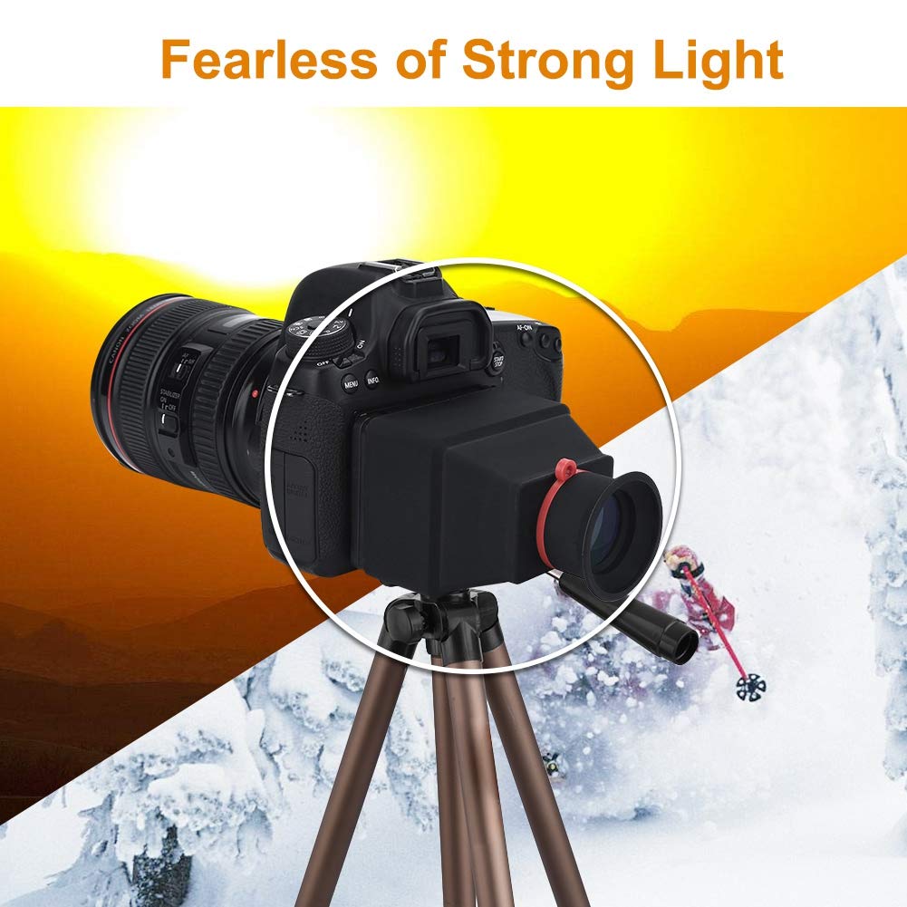 Hoodman Hoodloupe 5D Mark III Viseur D'écran Plastique Noir 3,2 Pouces Viseur LCD 3X Loupe Accessoire pour Appareils Photo sans Miroir DSLR