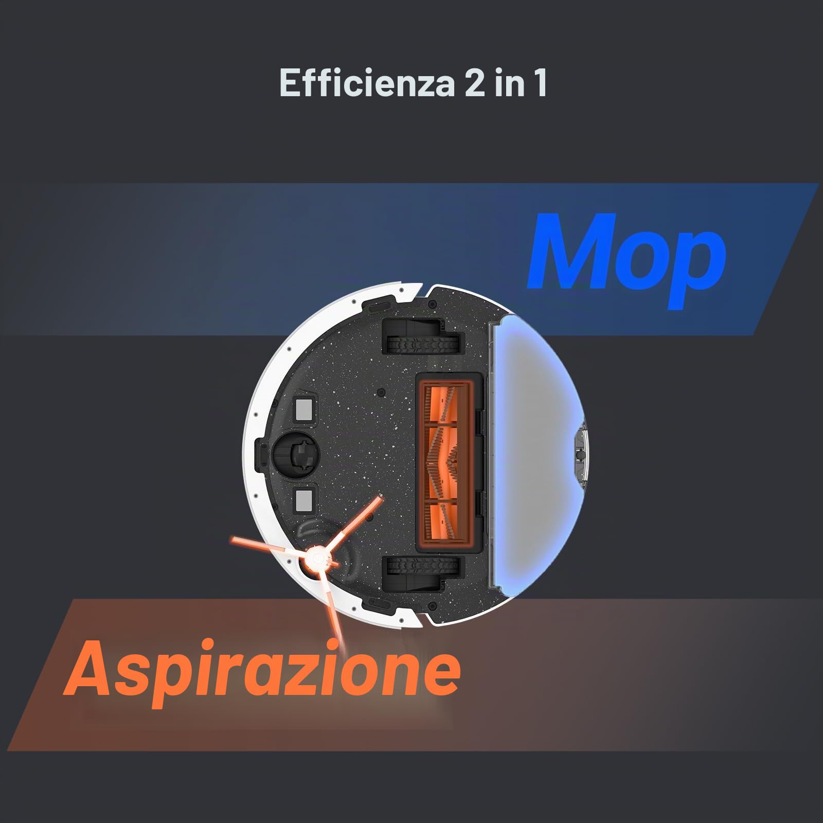 EZVIZ Robot Aspirapolvere Lavapavimenti, 4000 Pa, RE4 Bianco