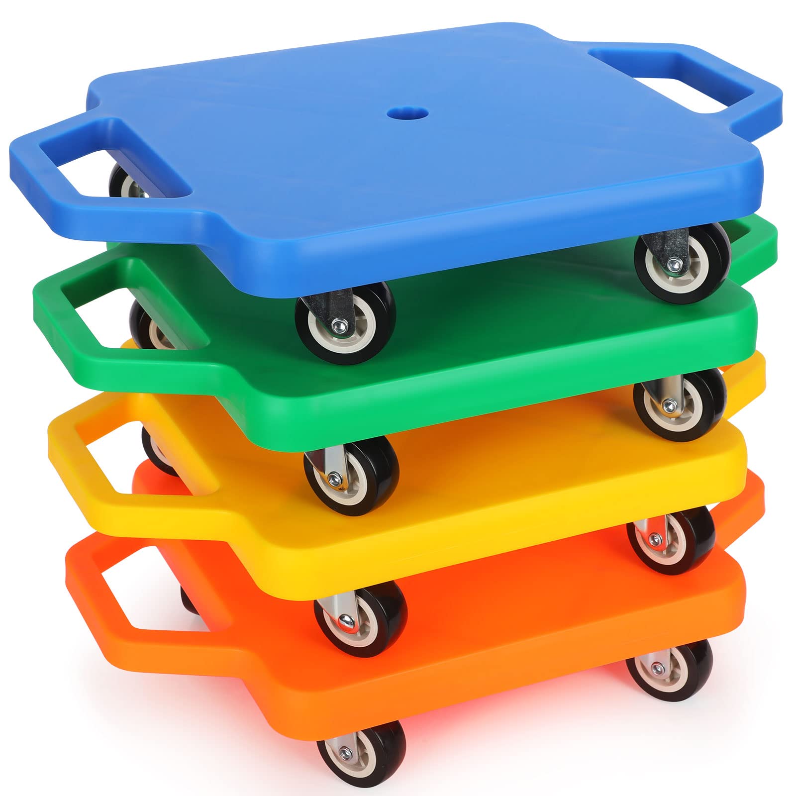 Jerify 4 Pcs Scooter Board with Handles Wheels 11.22"