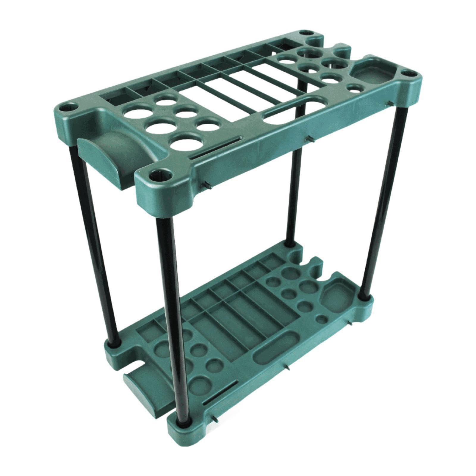 PUXZYAX Utility Rack Practical Garden Tool Organizer Easy to Reliable Yard Tools Organizer Sturdy Size 58cmx31cmx60cm Garden Tool is Made of PP and Iron Pipe