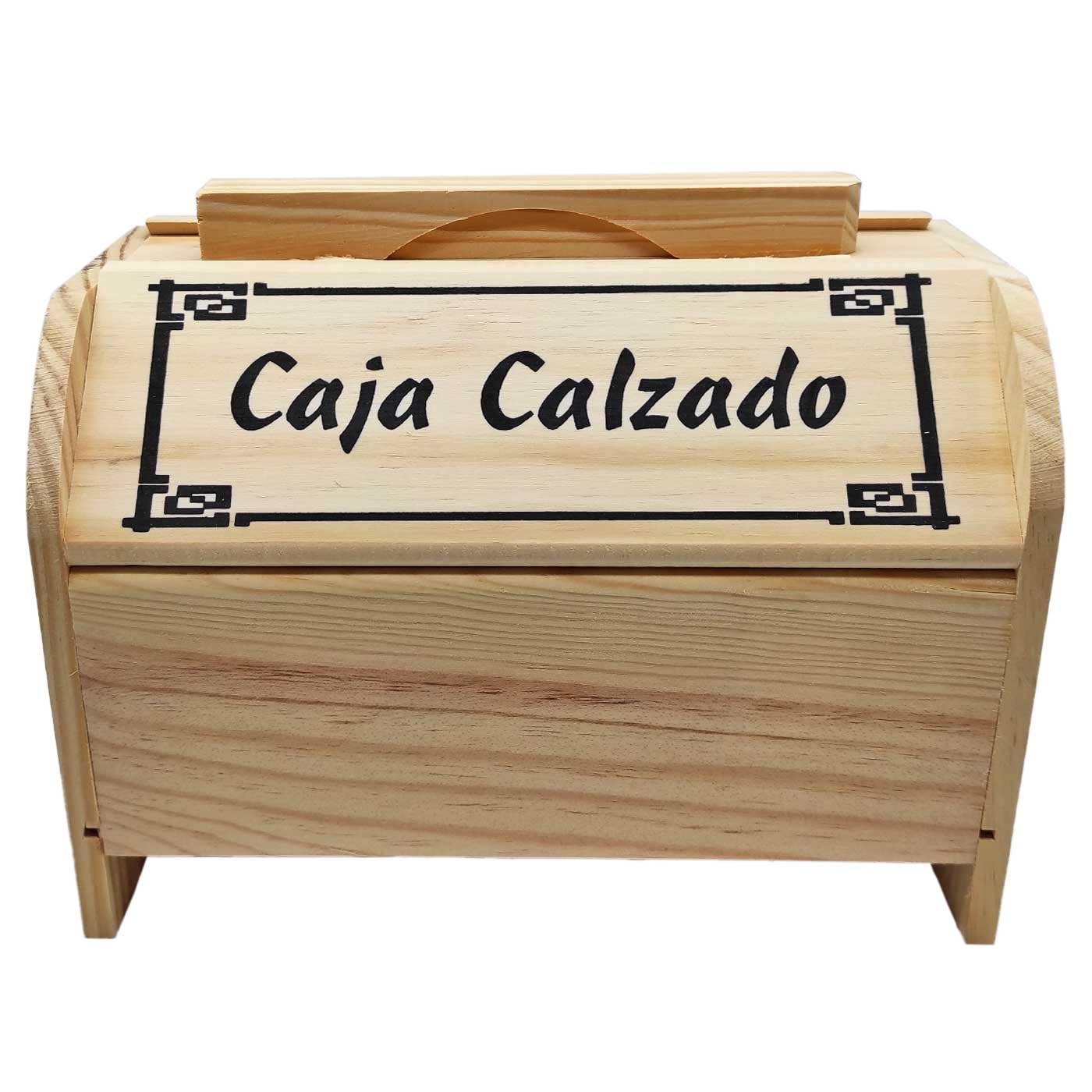 Tradineur - Scatola di legno pulita per scarpe, 20,7 x 24,5 x 14,9 cm, contenitore in legno per utensili per la pulizia delle scarpe, con manico e coperchi sui lati, colore casuale