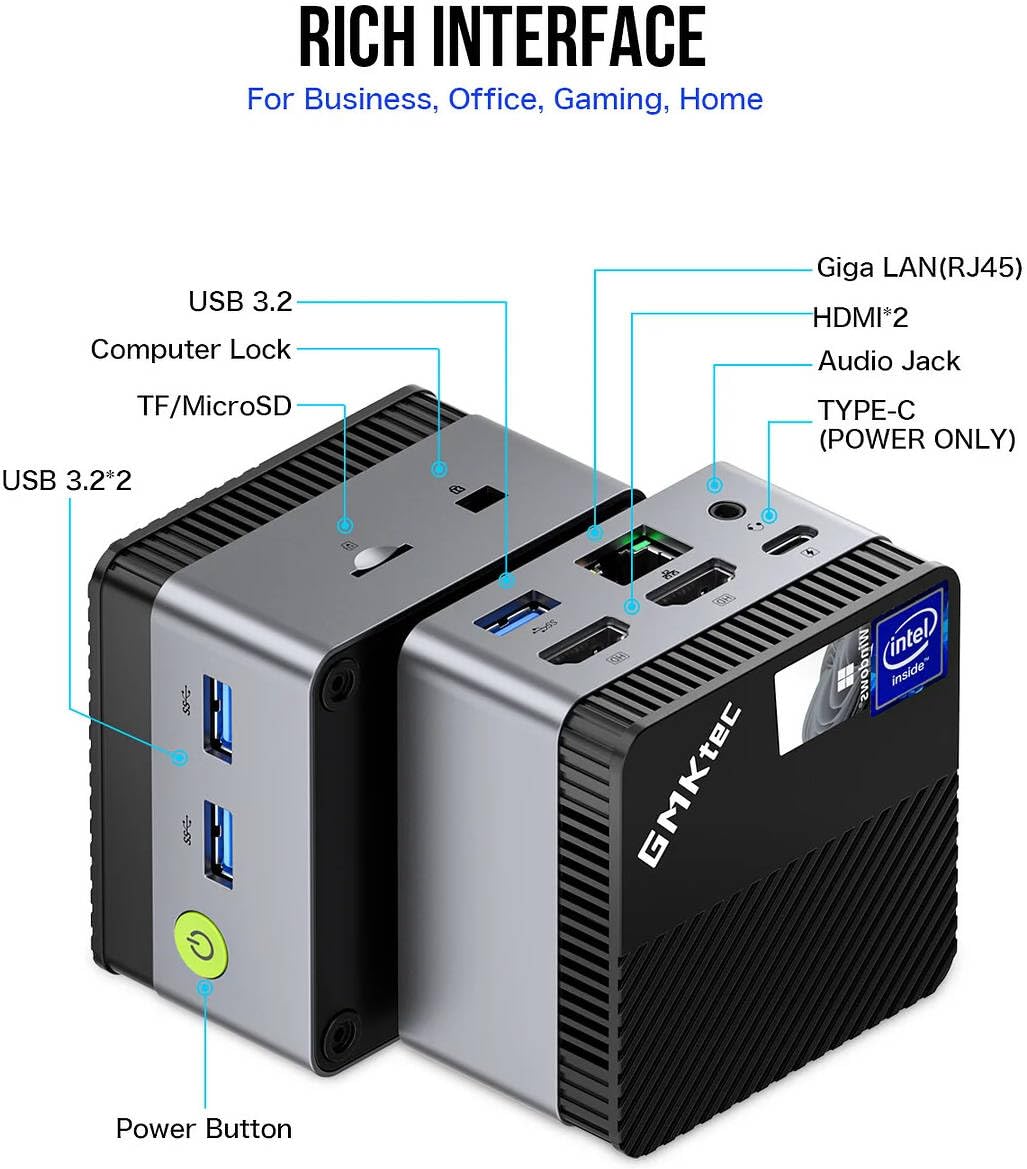 ミニPC GMKtec NucBox G5 12GB/512GB GMKtec NucBox G5 Mini PC, Intel Alder Lake N97, 12GB DDR5 RAM