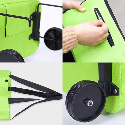 Miniatura 7 de Carrito de compras plegable Bolsa de compras portátil Escalera Carrito de comestibles con ruedas Bolsa extraíble Impermeable Gran Capacidad Carrito
