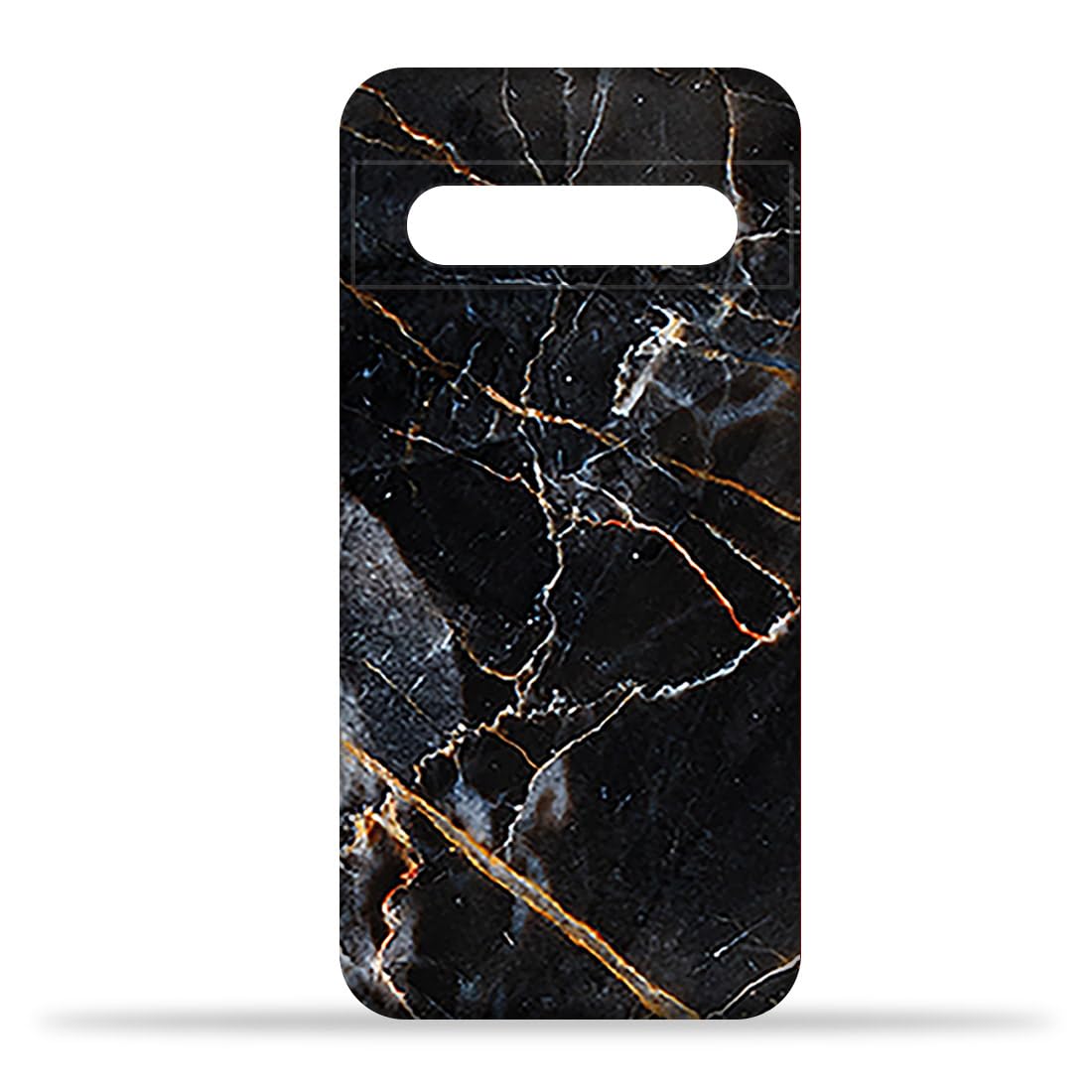 TPU Mobile Back Case Cover Compatible with Google Pixel 7 (LTE/5G) Model with Dark Grey & Gold Marble Pattern
