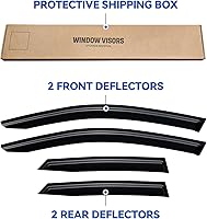 Vista 382 de Viseras de ventana in-Channel, protectores contra la lluvia para 2011-2023 Dodge Charger, visores de ventilación de ventana con deflectores