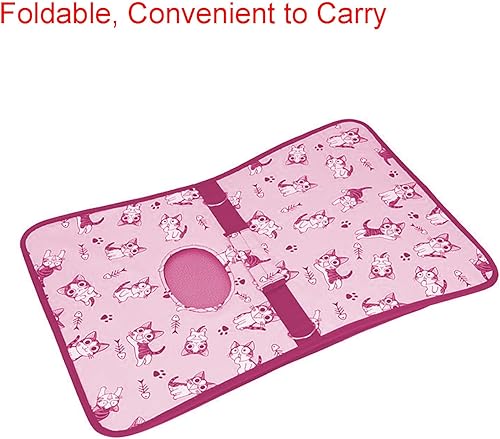 Miniatura 2 de Transportador para mascotas con correa para el hombro, 14 x 9.4 x 7 pulgadas, plegable, rosa, transpirable, Oxford de alta resistencia para perros