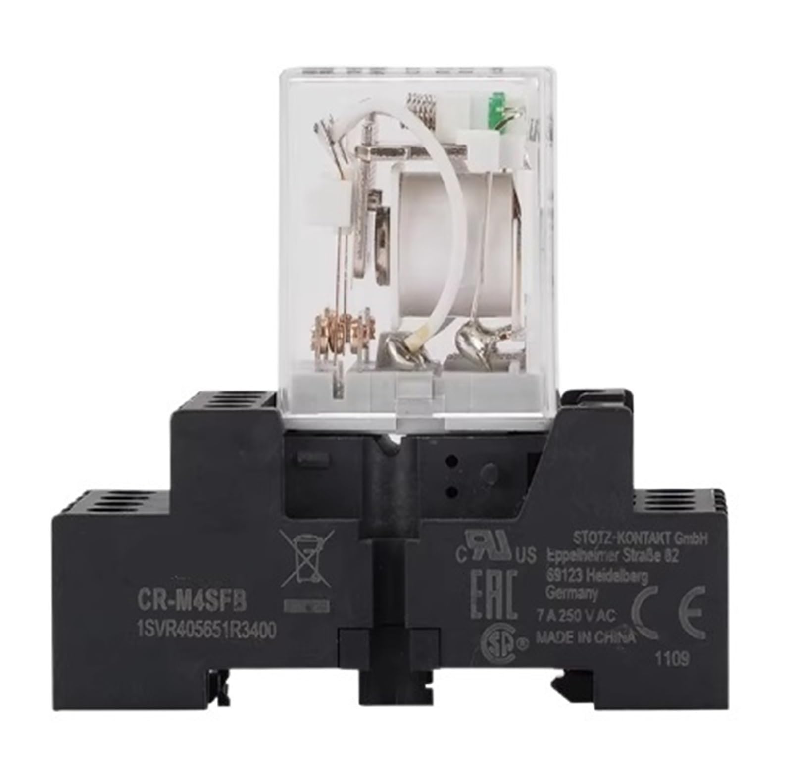 Relais CR-MX024DC2L +CR-M2SFB kit interface miniature 24V DC 2c/o
