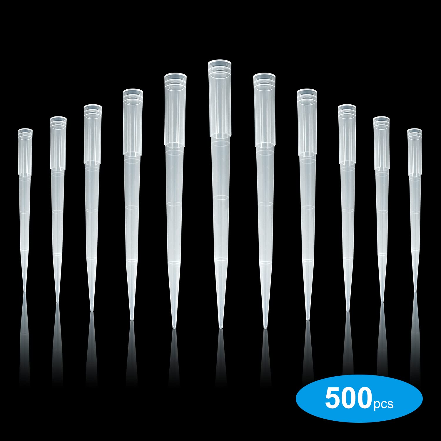 1000μL 1ml Pipettenspitzen 500pcs für 100-1000μL Mikropipette Pipettierer, Einweg Standard Pipetten Spitzen für 1000μl Micropipette Pipettor Labor Einkanal Pipette