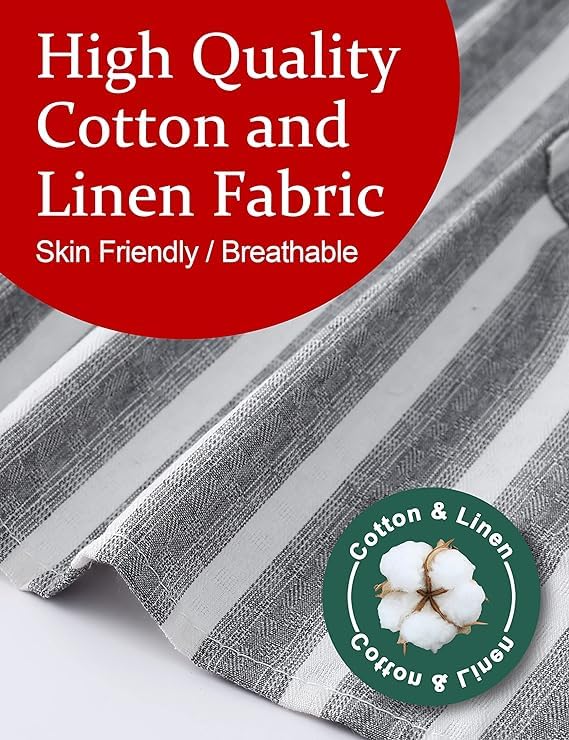 Image of Cozy Adjustable Cross Back Aprons for Women with Pockets Cotton Linen Cooking Kitchen Baking