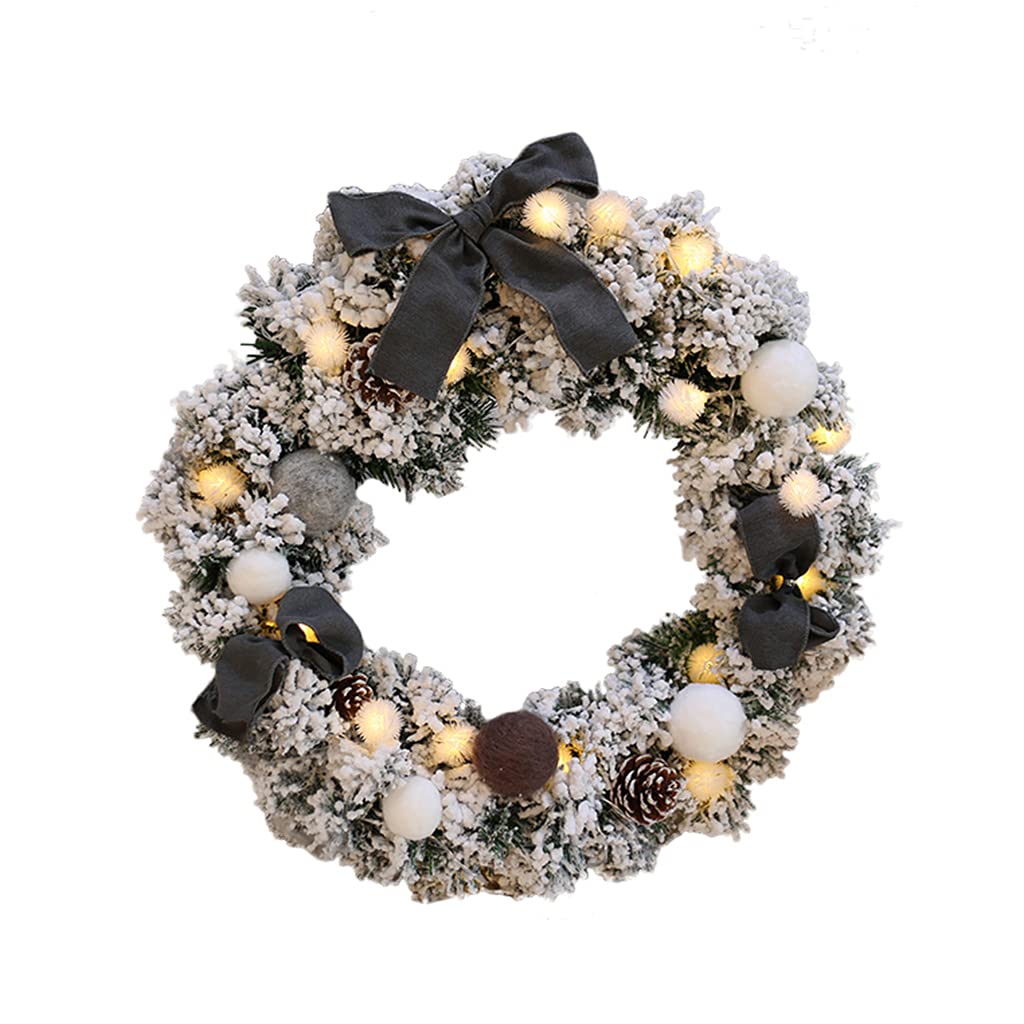 Guirlande de Noël blanche 50cm anti-poussière pour décor de salon et bureau durable