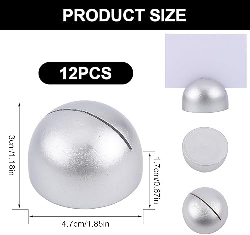 Miniatura 9 de 12 soportes de números de mesa redondos, modernos soportes para tarjetas de lugar, clips de números de mesa, soportes para números de mesa para