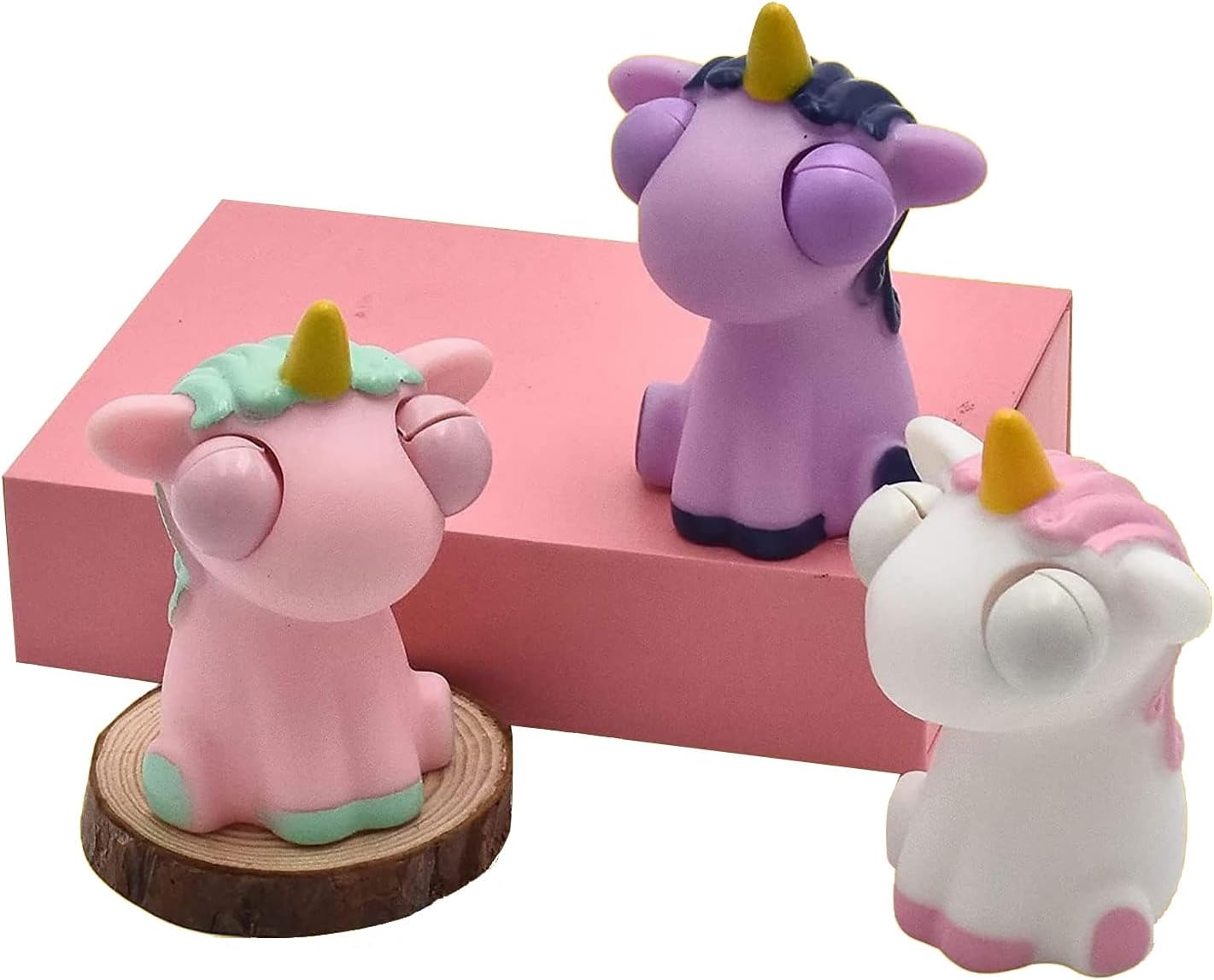 Excefore Squeeze Unicorn Toys, Unicorn Squishy Stress Balls Toy, Decompression Funny Unicorn Cup, Sensory Fidget Toys, Squishes Toy Stress Relief for Kids & Adult Tricky Funny Squeeze Toys 3 PCS/ Set