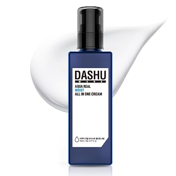 DASHU Moisturizer for Men 5.17oz All-in-One Aqua Face Cream, Anti-Wrinkle & Ocean Mineral Hydrating Face Lotion, Korean Skin Care Facial Moisturizer, Deep Sea Aqua Vital