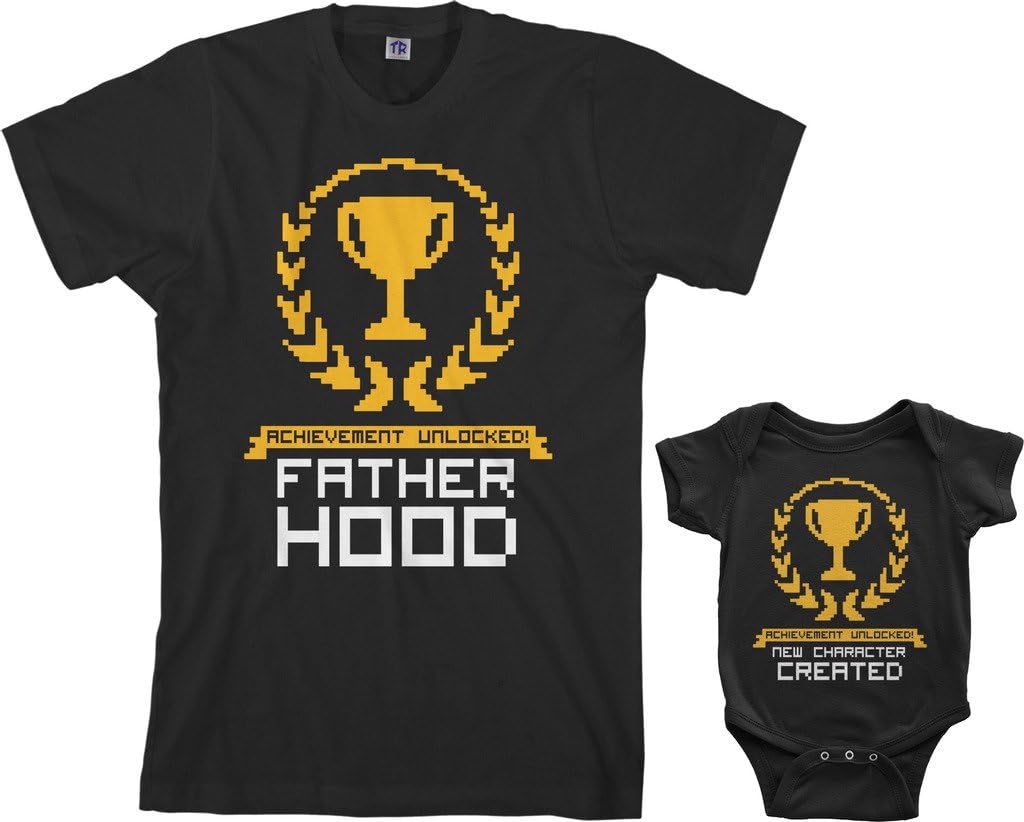 Threadrock Achievement Unlocked Infant Bodysuit & Men's T-Shirt Matching Set