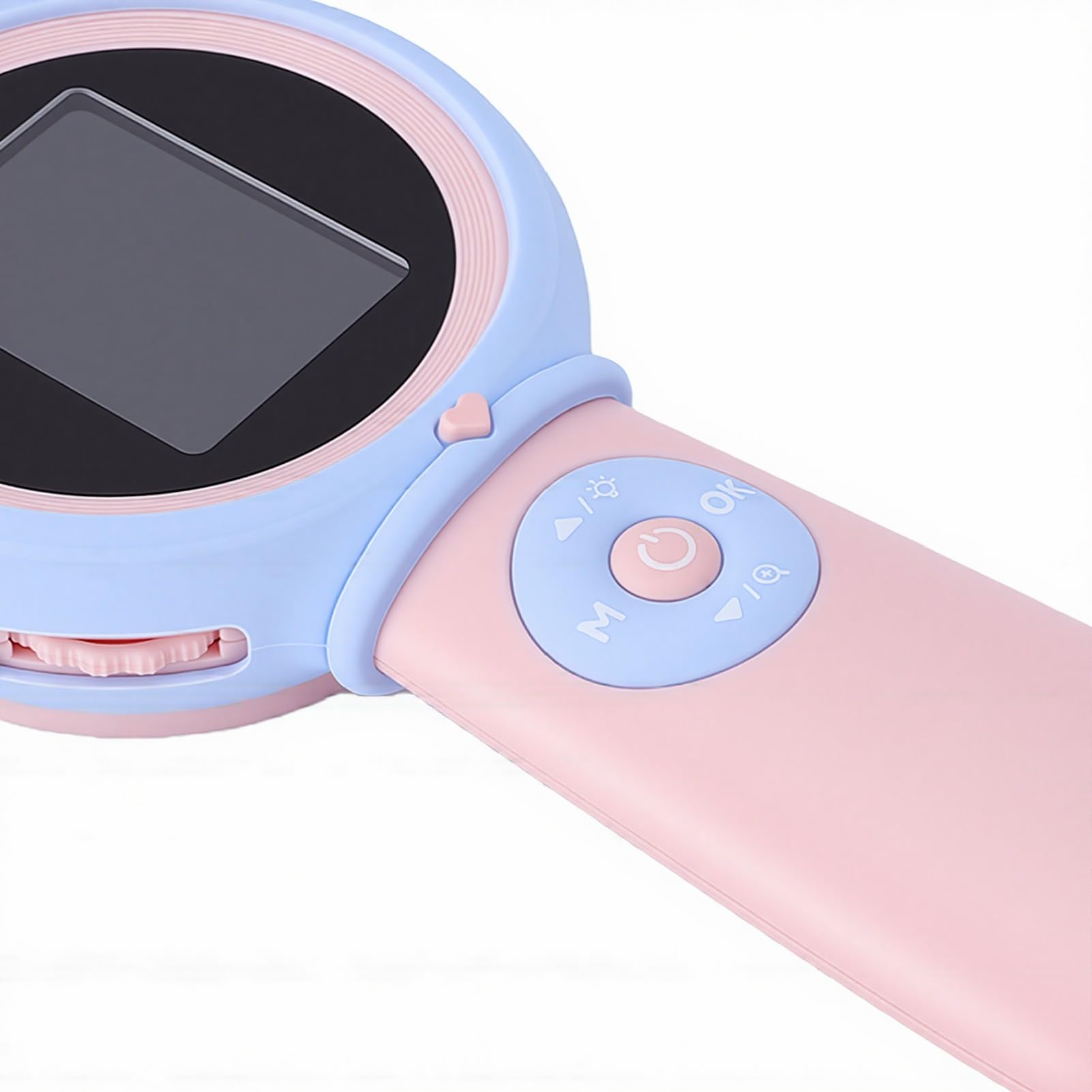 Cocoarm Digitales Kindermikroskop, ABS-Handmikroskop mit 2-Zoll-Bildschirm, 1000-facher Vergrößerung, 8 LED-Leuchten, Foto-Videoaufzeichnung für Im Freien, Lernen und Heimstudium (PINK)
