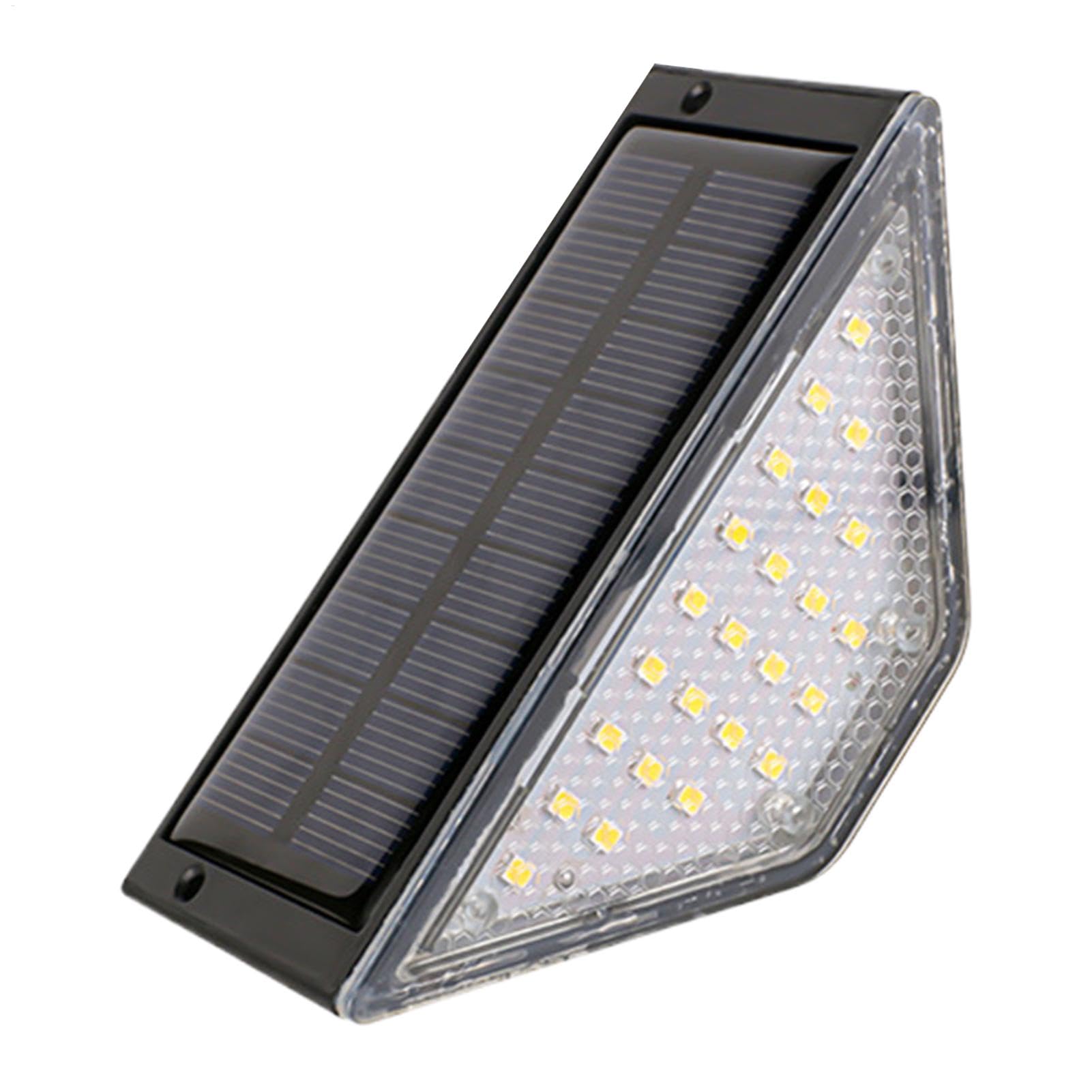 Solar Fence Lights Outdoor, Solar Deck Lights, 24 LED Stair Lamp, Solar Lights, Outdoor Lights, Waterproof Lights for Patio, Porch,