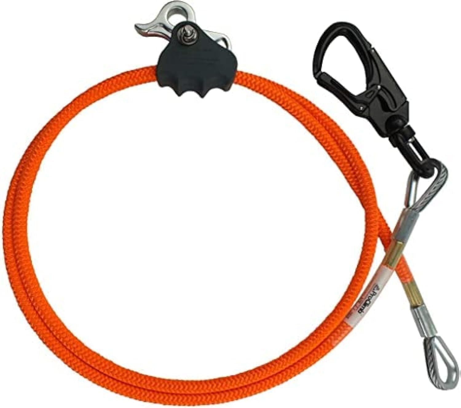 All-in-One Adjustable Tree Lanyard Flip Line Kit with Removable Better Grab Adjuster & Aluminum Swivel Snaphook | for Fall Protection, Arborist, Tree Climbers | 5/8 Inch x 10 Feet