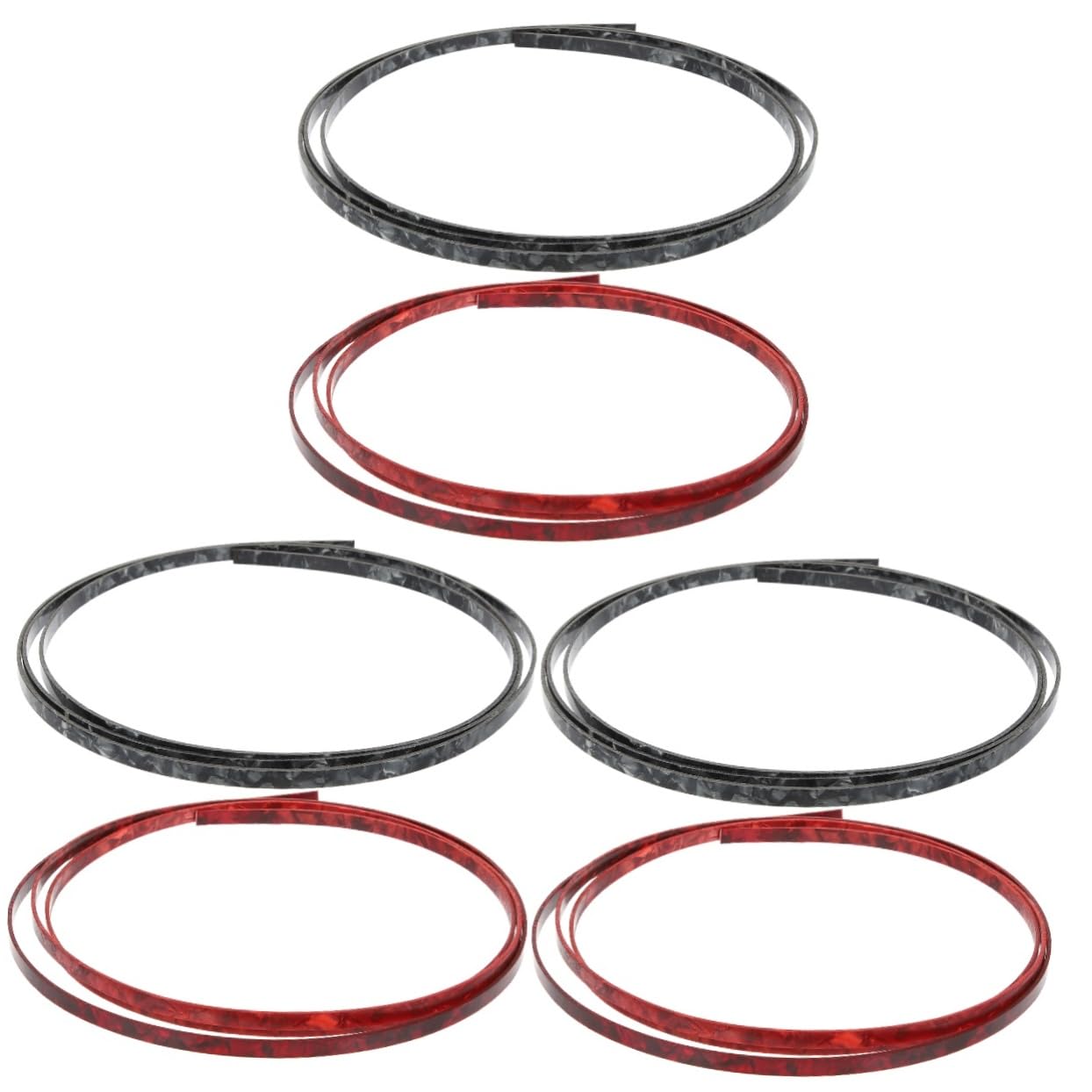 Abaodam Bande De Filet Flexible En Plastique Abs Pour Guitare Acoustique – 4 Pièces – Bandes Décoratives Imperméables Et Résistantes Pour Bordure De Guitare, Accessoire Et Solide