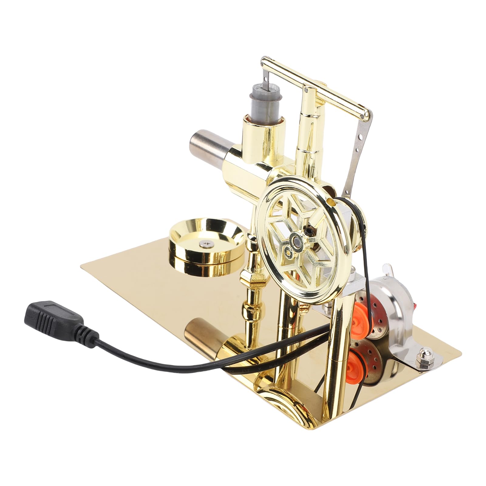 Tbest Modello di Motore Stirling con Luce LED Generatore di Calore Modello di Motore Kit Didattico per Adulti Giocattolo Educativo da Tavolo Modalità Stirling Principale del Corpo del di Materiale del