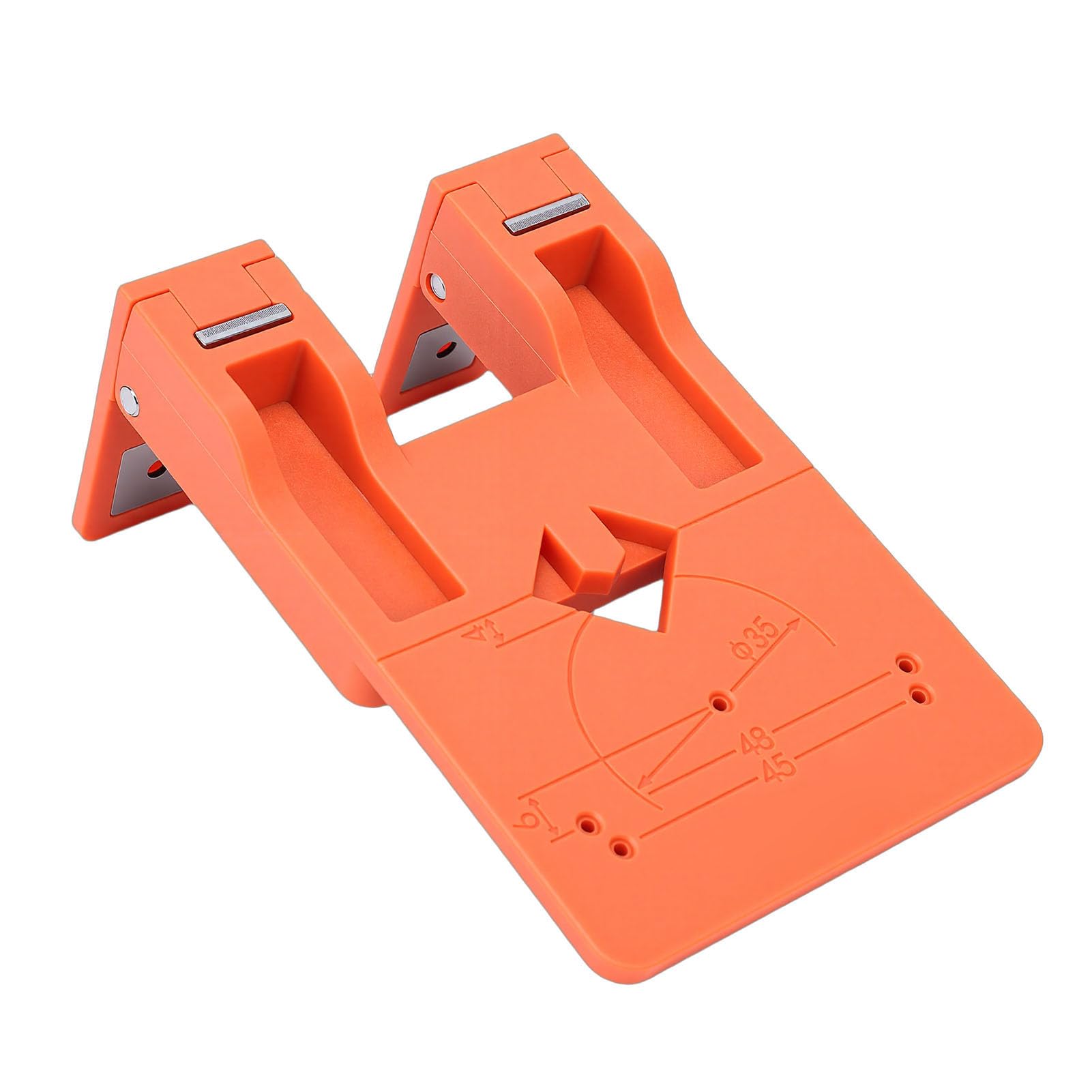 Sorandy Espaciador de Instalación de Bisagra, Placa de Bloqueo Magnético de ABS, Placa de Fijación con Broca Helicoidal de Carburo, Ideal para Bisagras de Puertas de Gabinetes, Armarios, Armarios y
