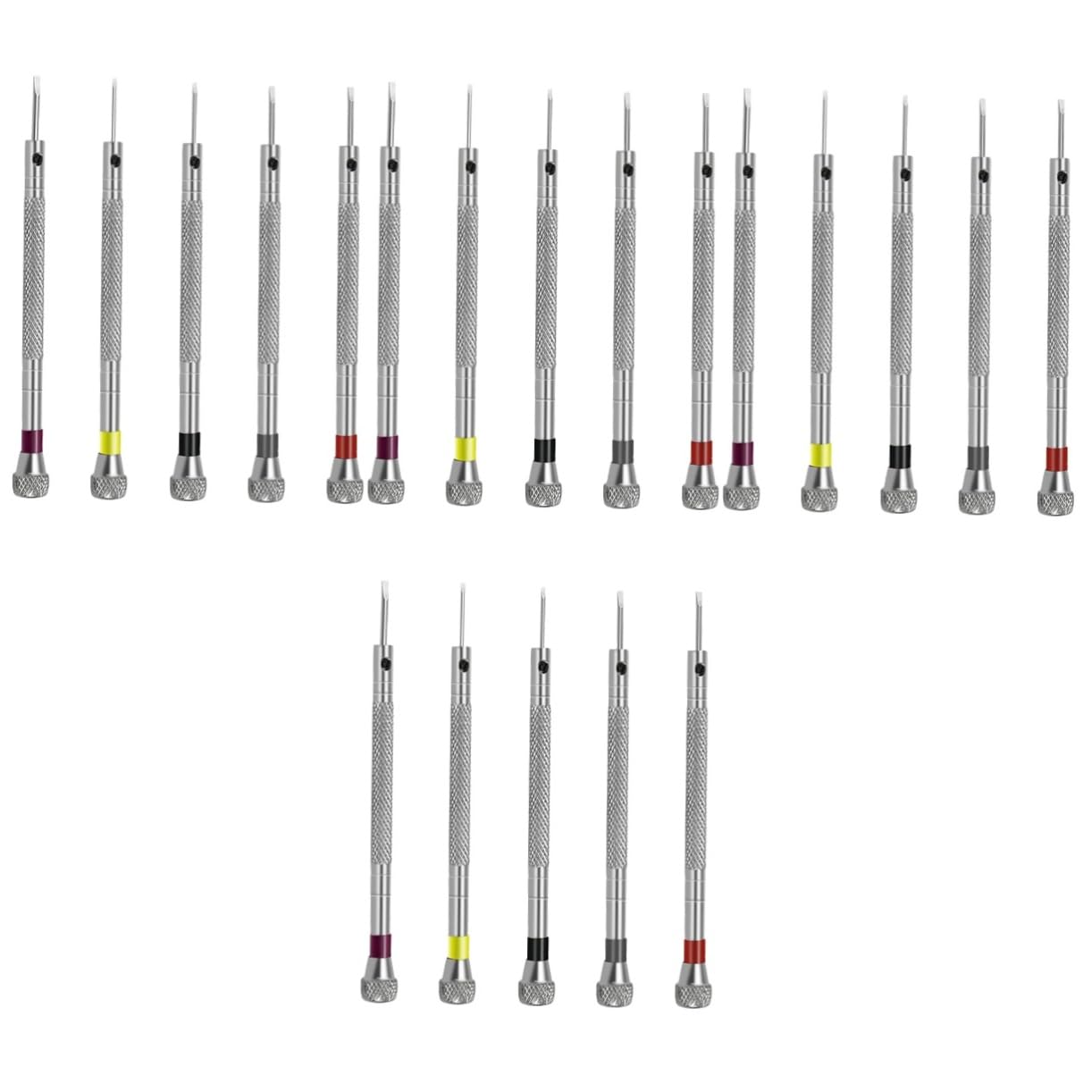 20 Piezas de Destornillador Mini Destornillador para Reloj Micro Herramientas de reparación de Relojes Kit de reparación de Relojes Arreglar una Joya Plana Kit de reparación de anteojos h(