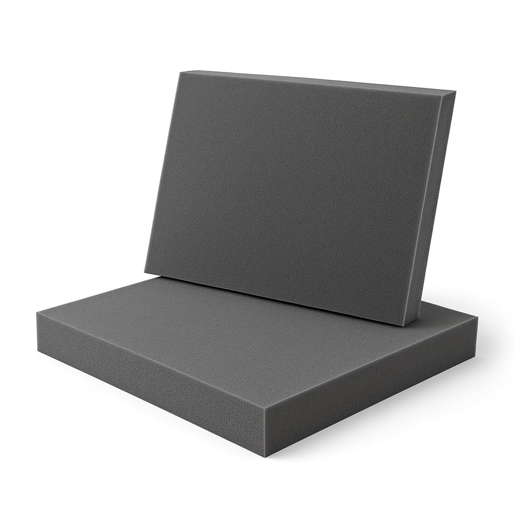 Custom Cut Upholstery Foam – High-Density Cushion Foam for Seats, Benches, DIY & More – Made to Order in Any Size (Grey Foam (35.5” x 35.5” x 2”)) — image 1