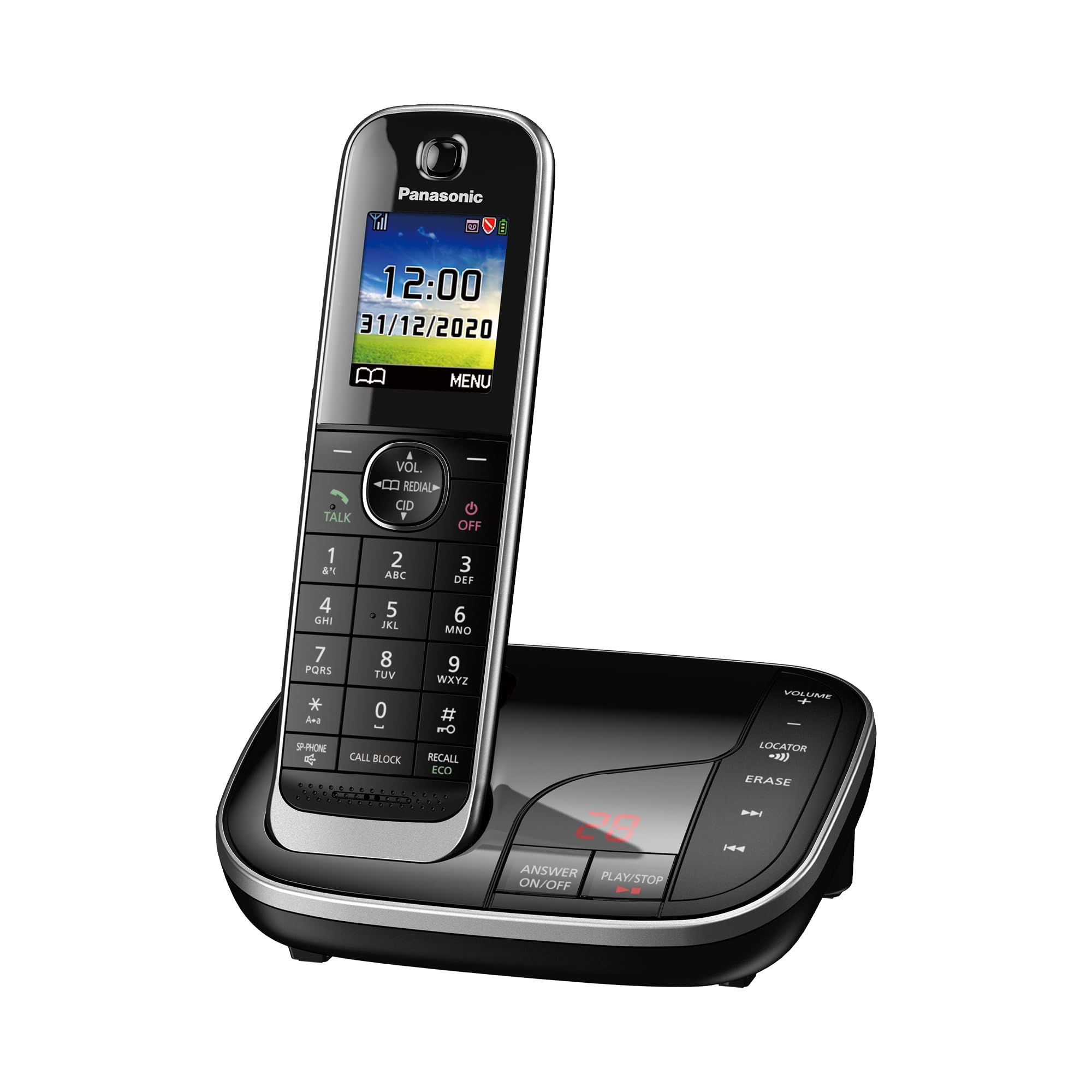 Single Handset Digital Cordless Phone with Answering Machine KX-TGJ420EB KX-TGJ420EB