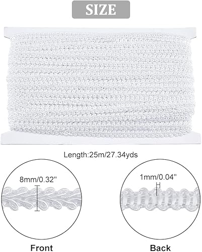 Miniatura 2 de PandaHall - Cinta de encaje suave brillante de poliéster para disfraz, manualidades, manualidades, costura, decoración, fabricación de joyas