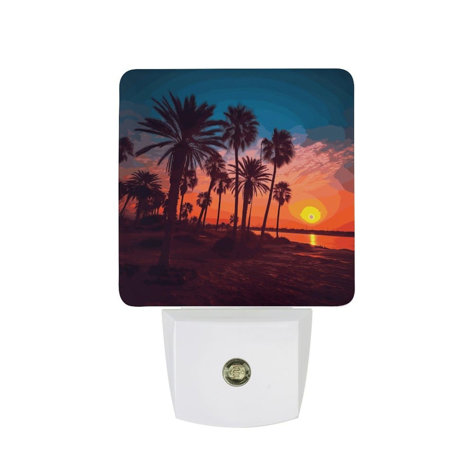 LDGSUPH - Palm Tree LED Night Light with 0.5W Smart Light Sensor, Plug-in Night Light, Night Light Sensor, Dusk to Dawn Sensor, Energy Saving Small Lights, Light