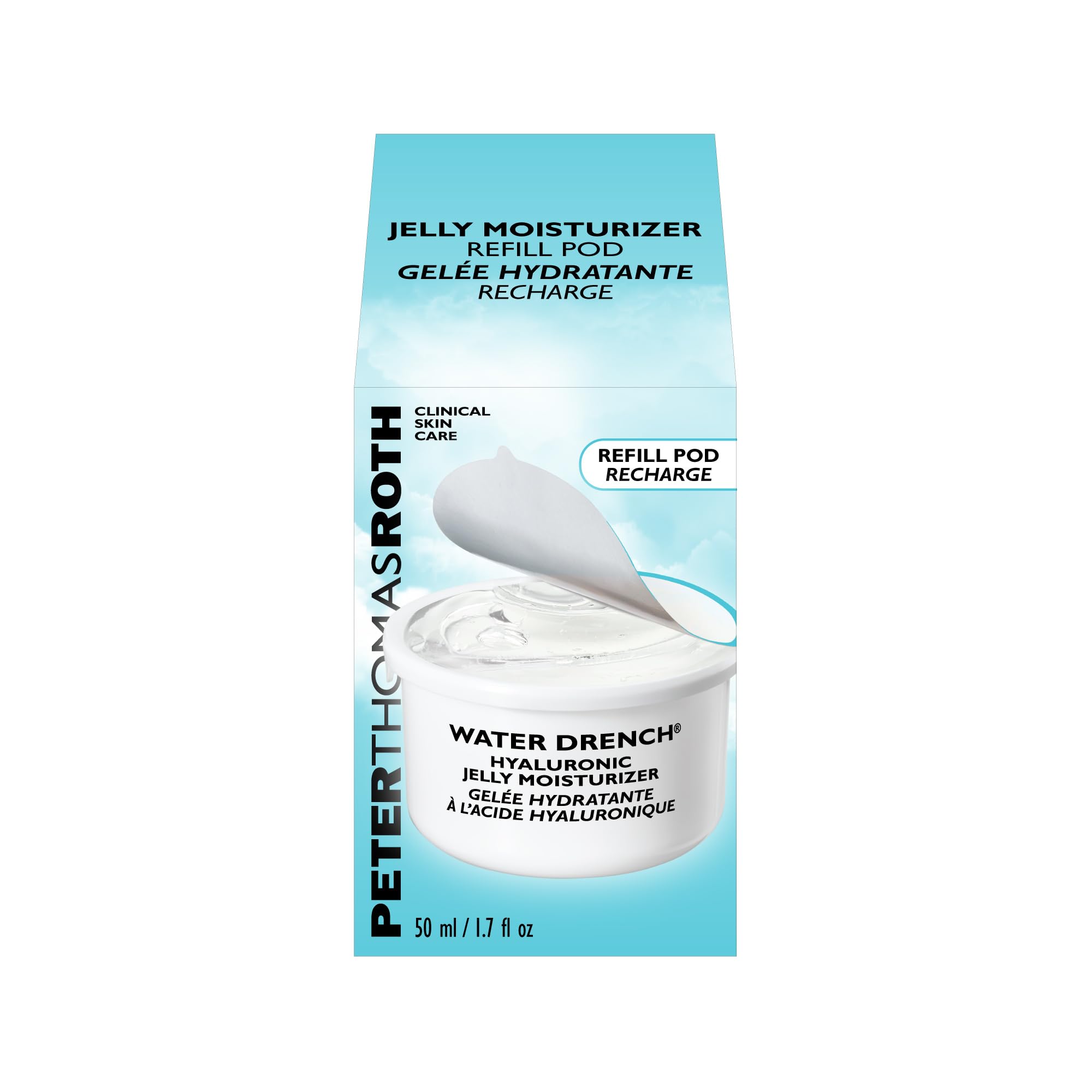 Peter Thomas Roth | Water Drench® Hyaluronic Jelly Moisturizer Refill Pod | Hyaluronic Acid Cloud Cream, For Normal to Oily Skin, Fragrance-Free, Non-Comedogenic, Acne-Safe Moisturizer