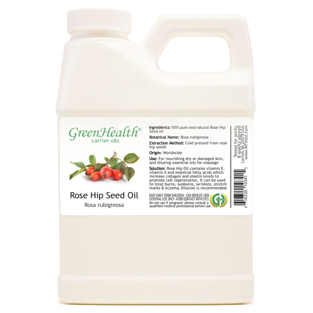 Rose Hip Seed Oil 100% Pure by Greenals (16 fl oz)