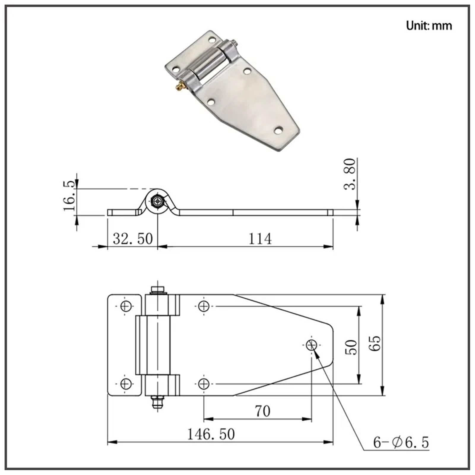 Bisagras pequeñas extraíbles de acero inoxidable 304 for puertas de gabinetes de equipos eléctricos, rodamientos, 1 unidad