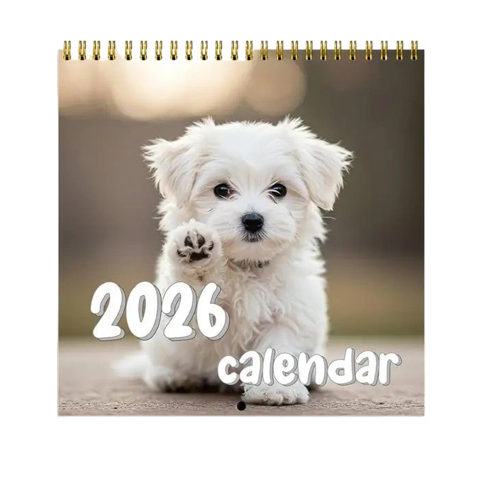 2026 犬 壁掛けカレンダー,子犬カレンダー 壁掛けタイプ - 大枠 オフィス 目標管理 家族予定 チームミーティング 計画帳
