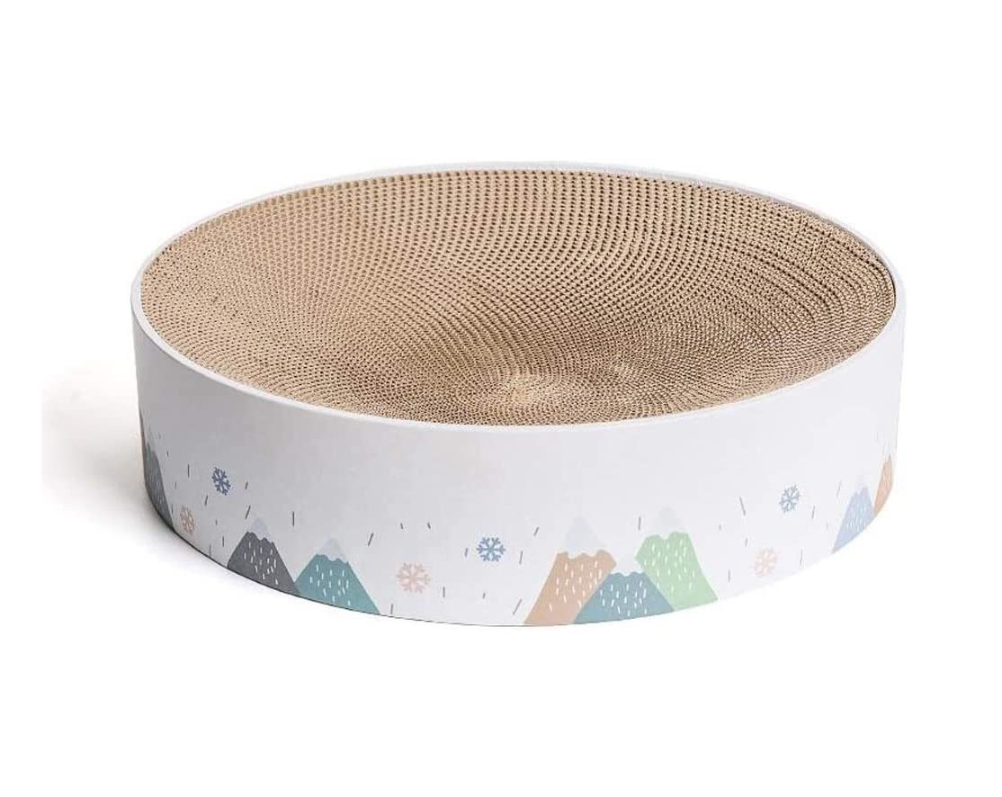 Tiragraffi Per Gatti Cartone Tiragraffi Tondo Per Gatti Di Qualità Superiore In Cartone E Per La Costruzione Portatile Soggiorno(33 * 33 * 3.5cm)