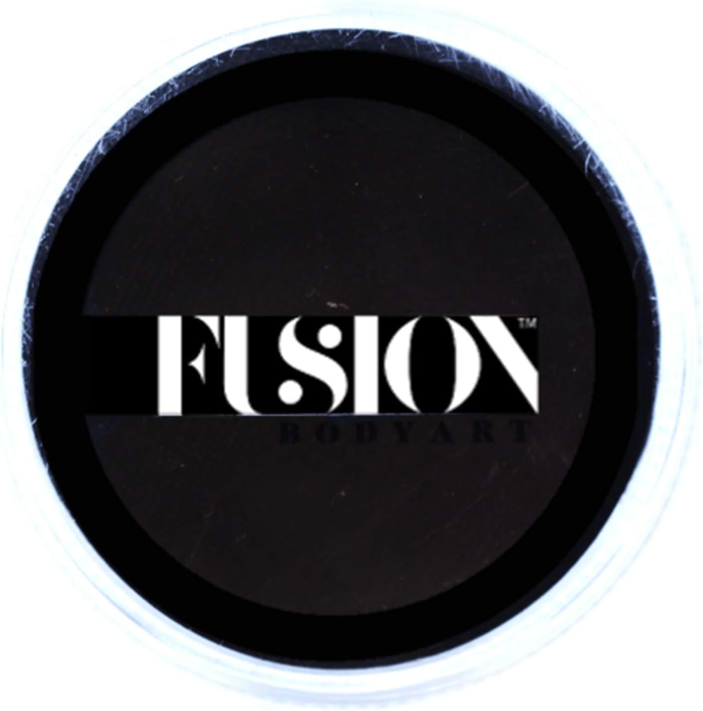 Fusion Body Art Pro Face Paint | Prime Strong Black (32gm), Professional Quality Water Activated Face and Body Paint Supplies Single Makeup Cake Hypoallergenic, Non-Toxic, Safe, Vegan