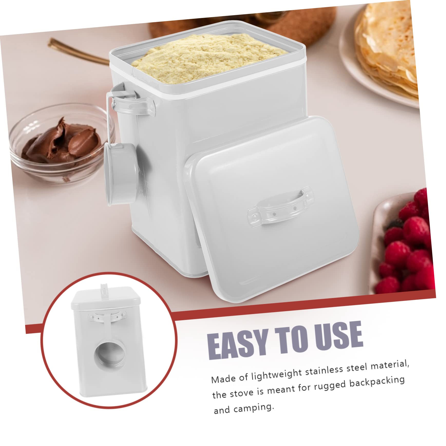 Cabilock Contenedor de Arroz con Tapa Sellada Balde para Ropa Almacenamiento de Harina Recipiente para Alimentos para Mascotas Suministros de Cocina Color
