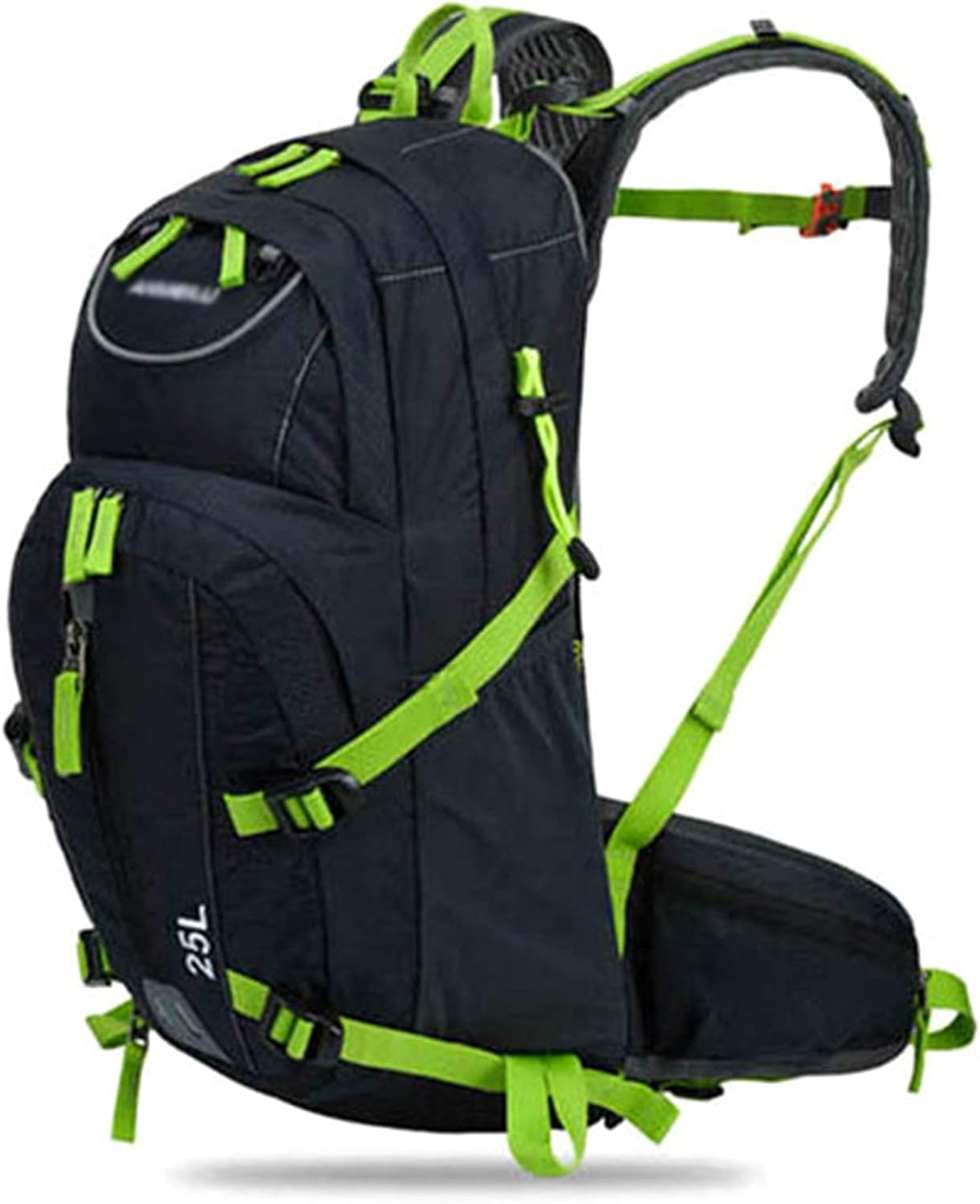 自転車バックパック軽量通気性 折りたたみ式ランニングデイパック 2l膀胱ナイロン屋外ショルダーベルトバッグを持つスポーツリュックサック 評判 Green