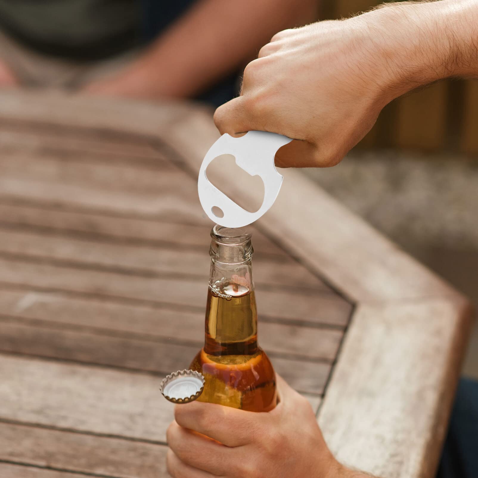 6 Edelstahl Schlüsselanhänger Mit Einkaufswagen-Chip & Flaschenöffner – Praktisch & Rostfrei