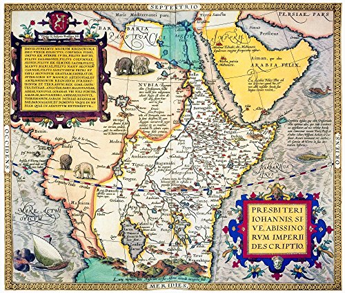 African Map 1595 Nmap Of The Kingdom Of The Legendary Prester John Encompassing North East Africa The Arabian Peninsula And Persia From The 1595 Edition Of Abraham Ortelius Atlas Theatrum Orbis Terrar