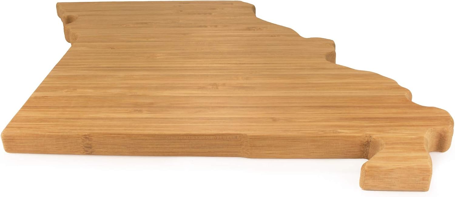 BambooMN Missouri Silhouette Bamboo Serving and Cutting Board - 1 Unit - 12" x 10.75" x 0.60"