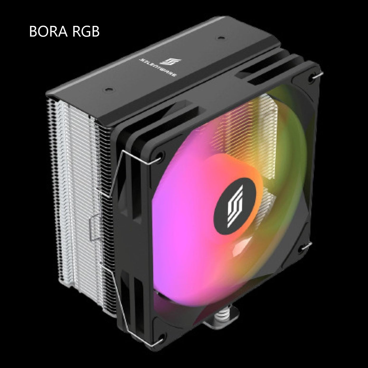 Bora Air Cooler, 5 tubi di calore in rame, ventola PWM silenziosa da 120 mm, illuminazione A-RGB, TDP fino a 215 W, compatibile con Intel LGA 115X/1200/1700/1851 e AMD AM4/AM5