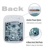 Vista 3 de Mechanical Switch Calculator, Purple Calculator with Large LCD Display 8 Digit Tilt Screen and Big Button for Teachers Students Basic Office