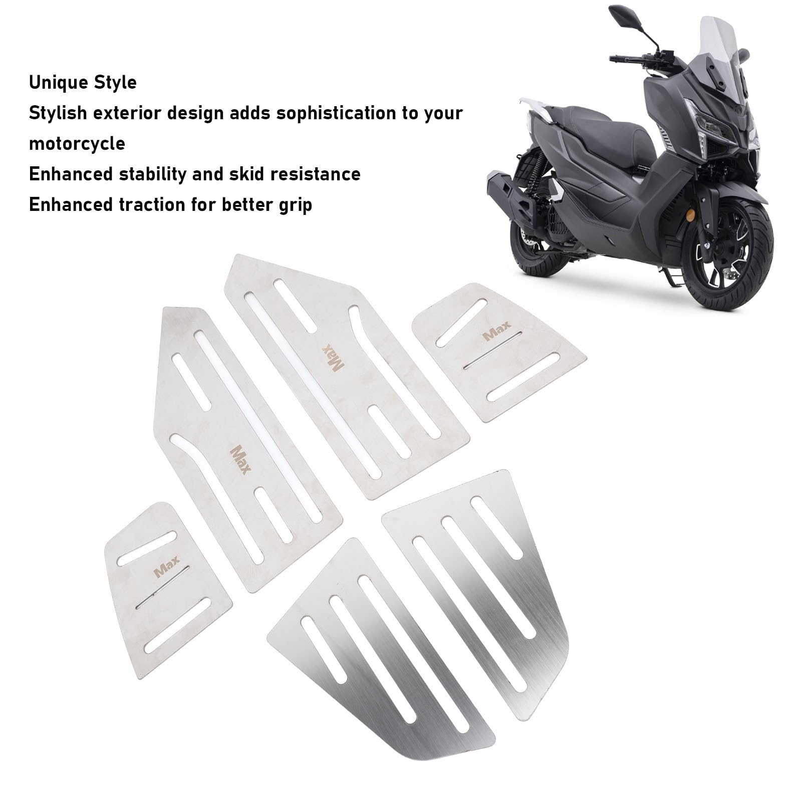 Pedali per Moto Set Poggiapiedi in Lega di Alluminio a stabilità Migliorata per VOGE SR4Max 6 Pezzi