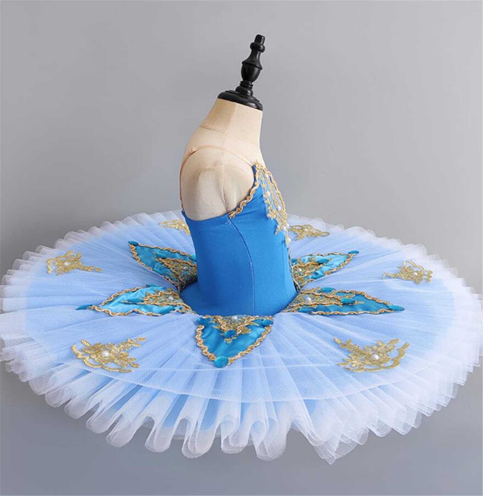 Falda Tutú de Ballet para Niñas Disfraces de El Lago de Los Cisnes Leotardo con Falda Y Camisola Ropa de Baile de Bailarina Vestido de Princesa de Cuento de Hadas para Competiciones Ropa de Entrenami