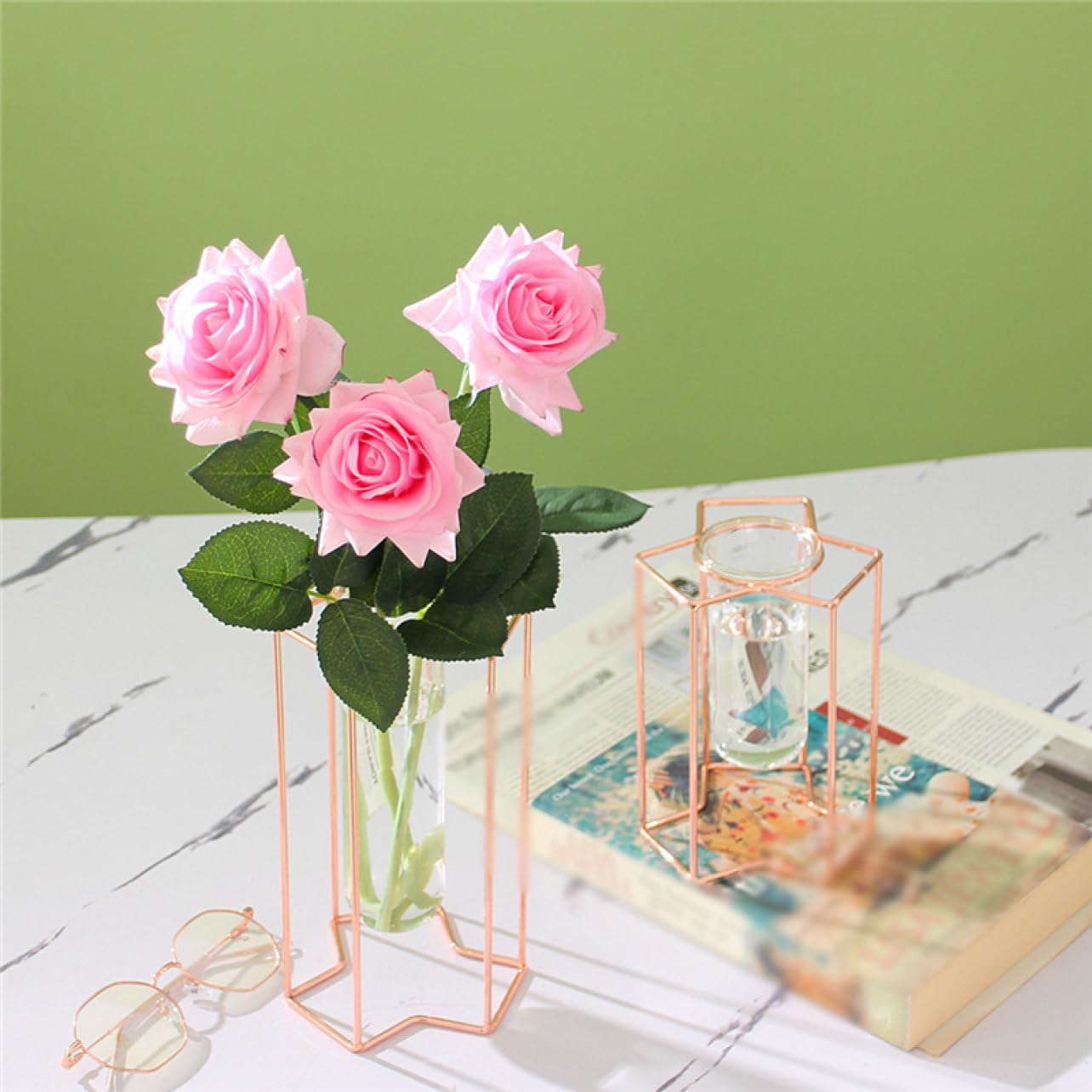 Amazon.co.jp: YJFFQ 一輪挿し フラワーベース 試験管 花瓶 おしゃれ